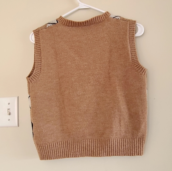 Fashion Nova Brown Checkered Sweater Vest - Picture 7 of 7